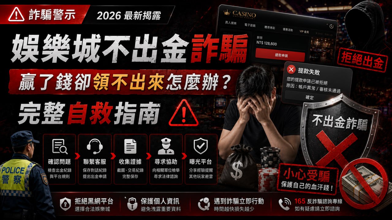 娛樂城不出金詐騙