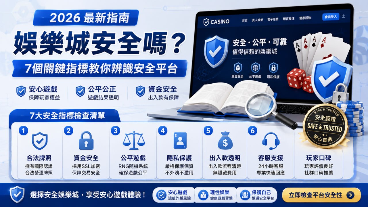 娛樂城安全嗎？7個關鍵指標教你辨識安全平台