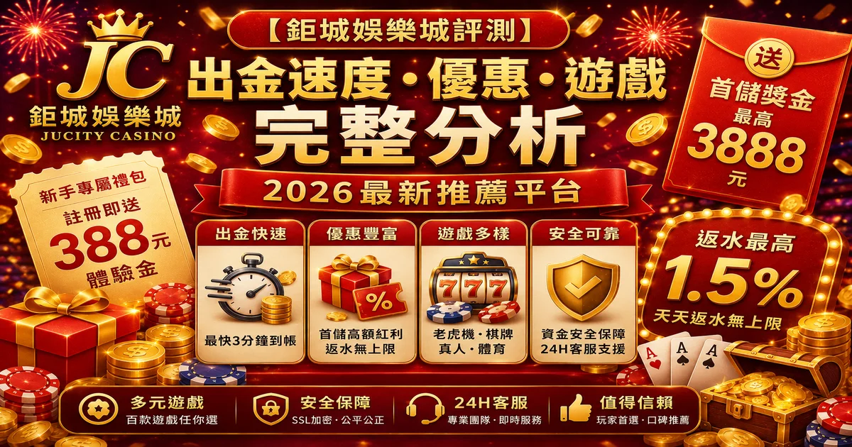 鉅城娛樂城2026年5月評價更新：出金速度與客服實測