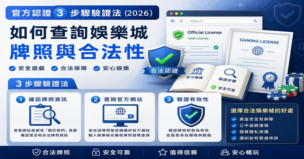 娛樂城牌照查證